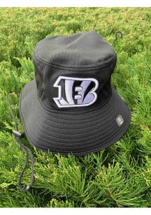New Era Cincinnati Bengals Black White Logo Mens Bucket Hat