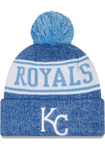 New Era Kansas City Royals Blue Banner Pom Mens Knit Hat