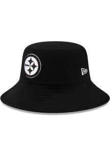 New Era Pittsburgh Steelers Black White Logo Mens Bucket Hat