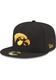 New Era Iowa Hawkeyes Mens Black Basic 59FIFTY Fitted Hat