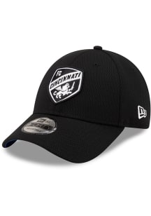 New Era FC Cincinnati Dash Mesh White Logo TC UV 9FORTY Adjustable Hat - Black