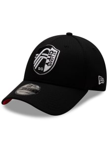New Era St Louis City SC Dash Mesh White Logo TC UV 9FORTY Adjustable Hat - Black