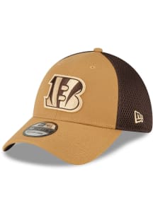 New Era Cincinnati Bengals Mens Brown Tonal Neo 39THIRTY Flex Hat