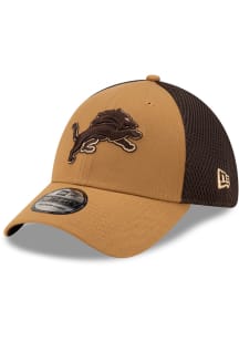 New Era Detroit Lions Mens Brown Tonal Neo 39THIRTY Flex Hat