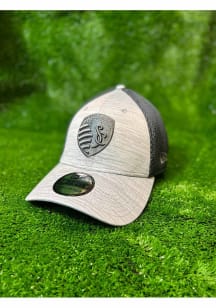 New Era Sporting Kansas City Mens Grey Tonal Logo Distinct Neo 39THIRTY Flex Hat