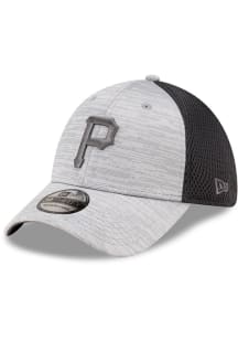 New Era Pittsburgh Pirates Mens Grey Tonal Logo Distinct Neo 39THIRTY Flex Hat