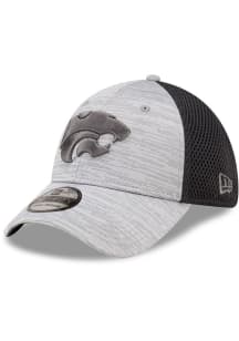 New Era K-State Wildcats Mens Grey Tonal Logo Distinct Neo 39THIRTY Flex Hat