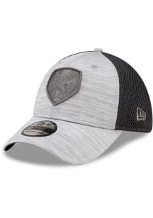 New Era FC Cincinnati Mens Grey Tonal Logo Distinct Neo 39THIRTY Flex Hat