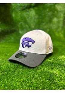 New Era K-State Wildcats Mens Grey 2T Distinct Visor 39THIRTY Flex Hat