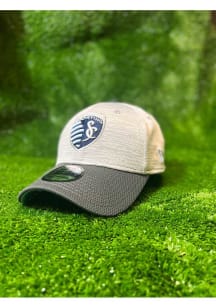 New Era Sporting Kansas City Mens Grey 2T Distinct Visor 39THIRTY Flex Hat