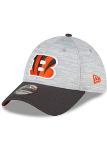 New Era Cincinnati Bengals Mens Grey 2T Distinct Visor 39THIRTY Flex Hat
