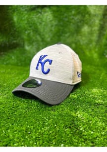 New Era Kansas City Royals Mens Grey 2T Distinct Visor 39THIRTY Flex Hat