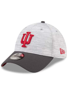 New Era Indiana Hoosiers Mens Grey 2T Distinct Visor 39THIRTY Flex Hat