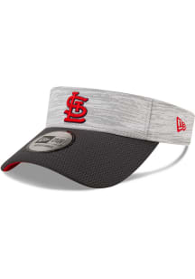 New Era St Louis Cardinals Mens Grey 2T Distinct Adjustable Visor