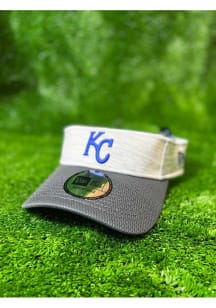 New Era Kansas City Royals Mens Grey 2T Distinct Adjustable Visor