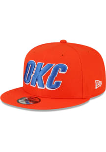 New Era Oklahoma City Thunder Orange NBA Statement 9FIFTY Mens Snapback Hat