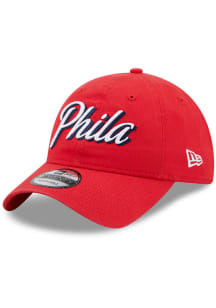 New Era Philadelphia 76ers NBA Statement 9TWENTY Adjustable Hat - Red