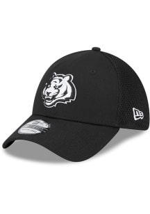 New Era Cincinnati Bengals Mens Black White Logo Neo 39THIRTY Flex Hat