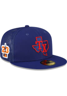 New Era Texas Rangers Mens Blue 2023 Spring Training 59FIFTY Fitted Hat