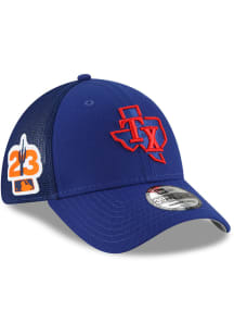 New Era Texas Rangers Mens Blue 2023 Spring Training 39THIRTY Flex Hat