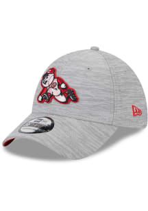 New Era Cincinnati Reds Mens Grey 2023 Clubhouse CW 39THIRTY Flex Hat