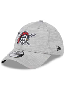 New Era Pittsburgh Pirates Mens Grey 2023 Clubhouse CW 39THIRTY Flex Hat