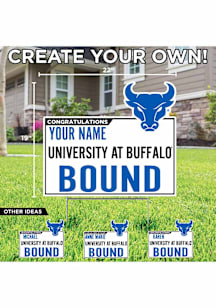 Buffalo Bulls Custom Bound Yard Sign - White