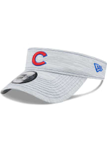 New Era Chicago Cubs Mens Grey Perf Adjustable Visor