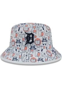 New Era Detroit Tigers White Zoo Youth Bucket Hat