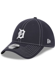 New Era Detroit Tigers Mens Navy Blue Team Classic 39THIRTY Flex Hat