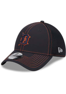 New Era Detroit Tigers Mens Navy Blue Pop Team Neo 39THIRTY Flex Hat