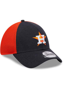 New Era Houston Astros Mens Navy Blue Shadow Neo 39THIRTY Flex Hat