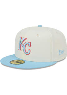 New Era Kansas City Royals Mens White 2T Color Pack 59FIFTY Fitted Hat