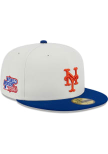 New Era New York Mets Mens White Retro 59FIFTY Fitted Hat