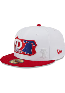 New Era Philadelphia Phillies Mens White State 59FIFTY Fitted Hat