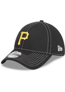 New Era Pittsburgh Pirates Mens Black Team Classic 39THIRTY Flex Hat