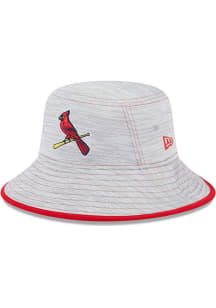 New Era St Louis Cardinals Grey Game Mens Bucket Hat