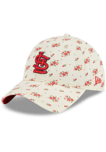 New Era St Louis Cardinals White Bloom 9TWENTY Womens Adjustable Hat