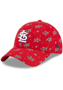 New Era St Louis Cardinals Red Bloom 9TWENTY Womens Adjustable Hat