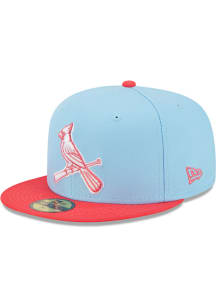 New Era St Louis Cardinals Mens Light Blue 2T Color Pack 59FIFTY Fitted Hat
