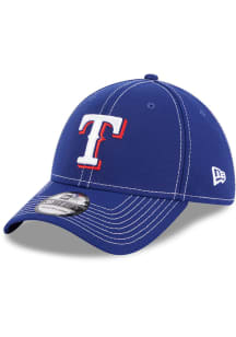 New Era Texas Rangers Mens Blue Team Classic 39THIRTY Flex Hat