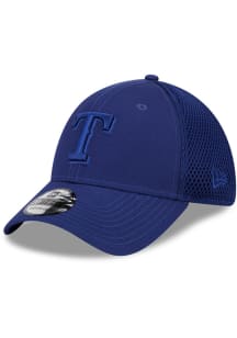 New Era Texas Rangers Mens Blue Tonal Team Neo 39THIRTY Flex Hat