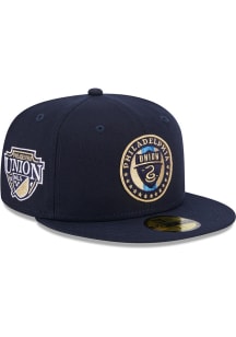 New Era Philadelphia Union Mens Navy Blue Patch 59FIFTY Fitted Hat