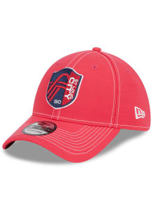 New Era St Louis City SC Mens Red Team Classic 39THIRTY Flex Hat
