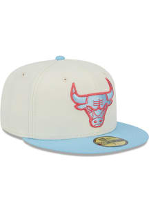 New Era Chicago Bulls Mens White 2T Color Pack 59FIFTY Fitted Hat