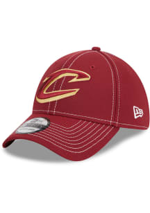 New Era Cleveland Cavaliers Mens Maroon Team Classic 39THIRTY Flex Hat