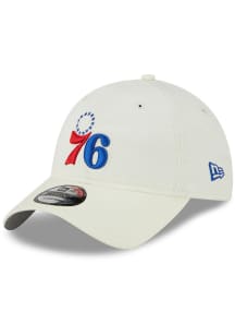 New Era Philadelphia 76ers Core Classic 2.0 9TWENTY Adjustable Hat - White
