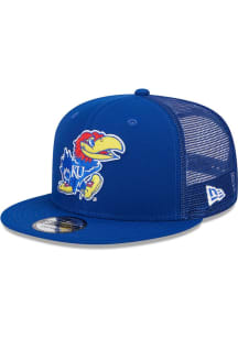 New Era Kansas Jayhawks Blue Classic Trucker 9FIFTY Mens Snapback Hat