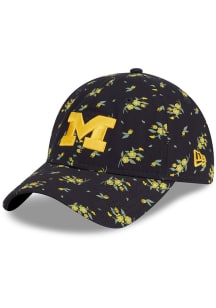 New Era Michigan Wolverines Navy Blue Bloom 9TWENTY Womens Adjustable Hat