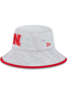 New Era Nebraska Cornhuskers Grey Game Mens Bucket Hat
